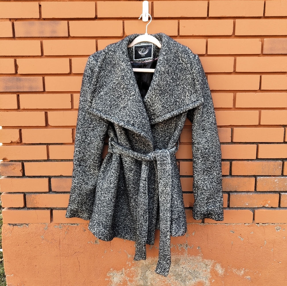 EUC Sz M salt and pepper RW & Co coat